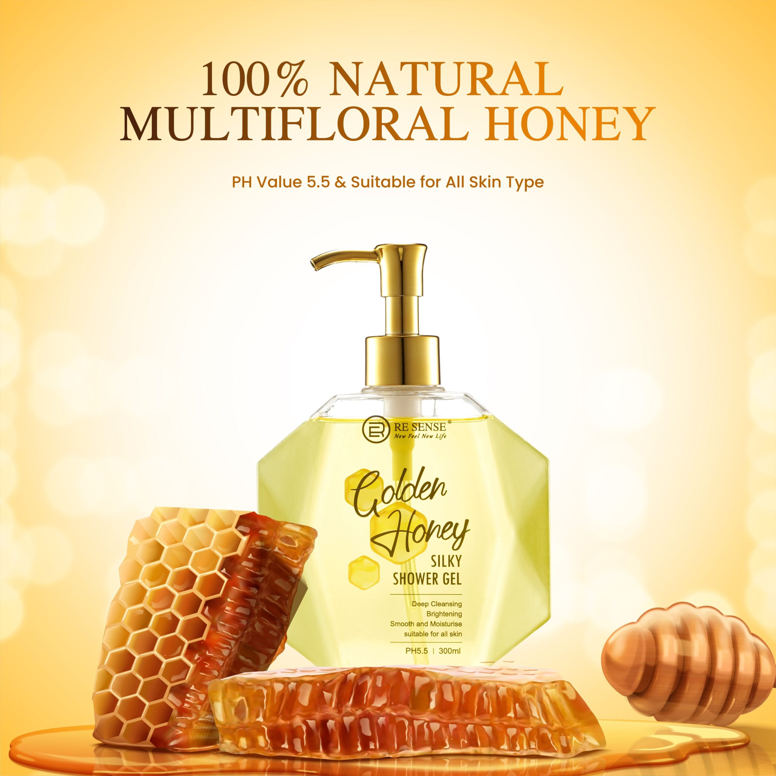 Golden Honey Silky Shower Gel (300ml)