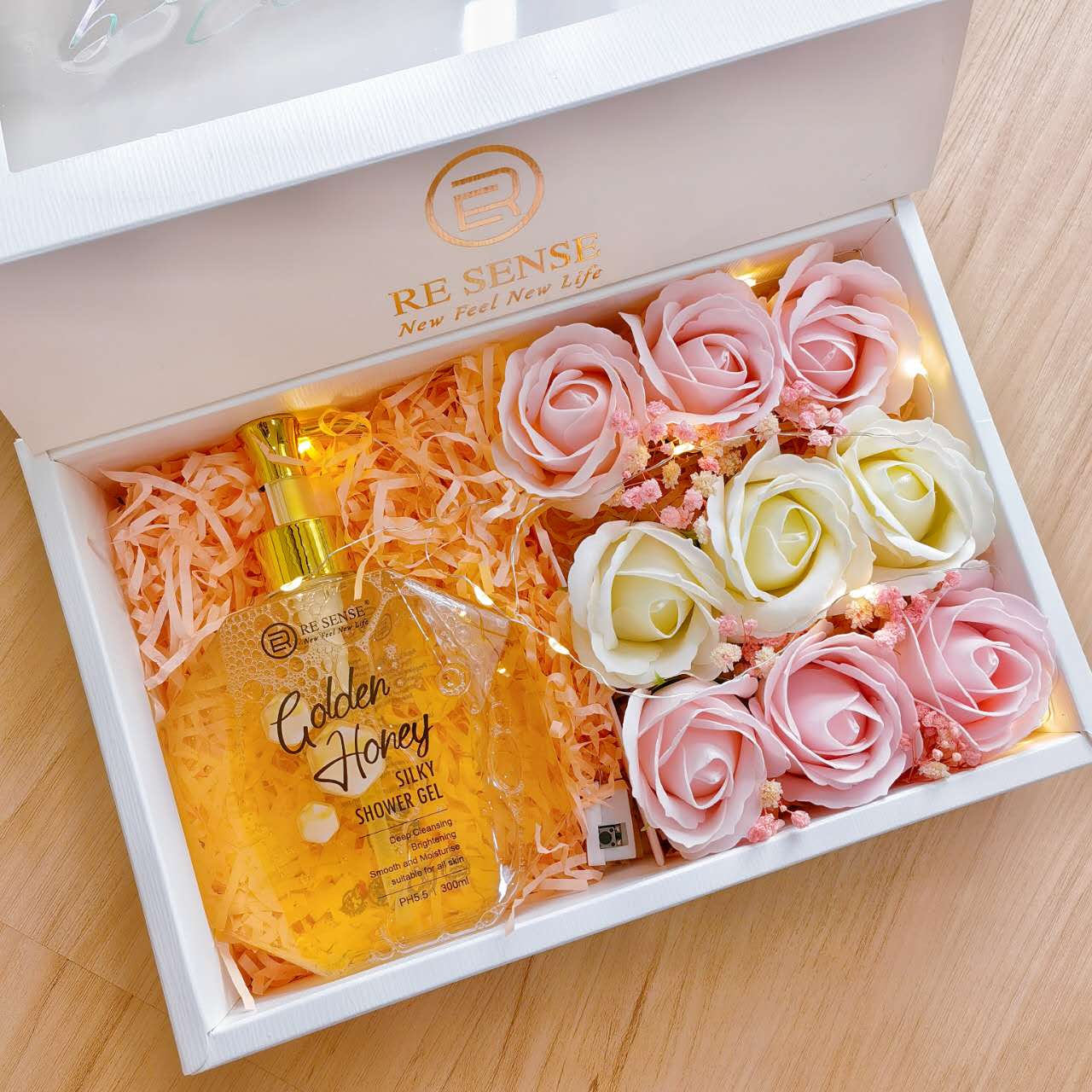 Gift Box 2：Golden Honey Silky Shower Gel (300ml) - ReSense