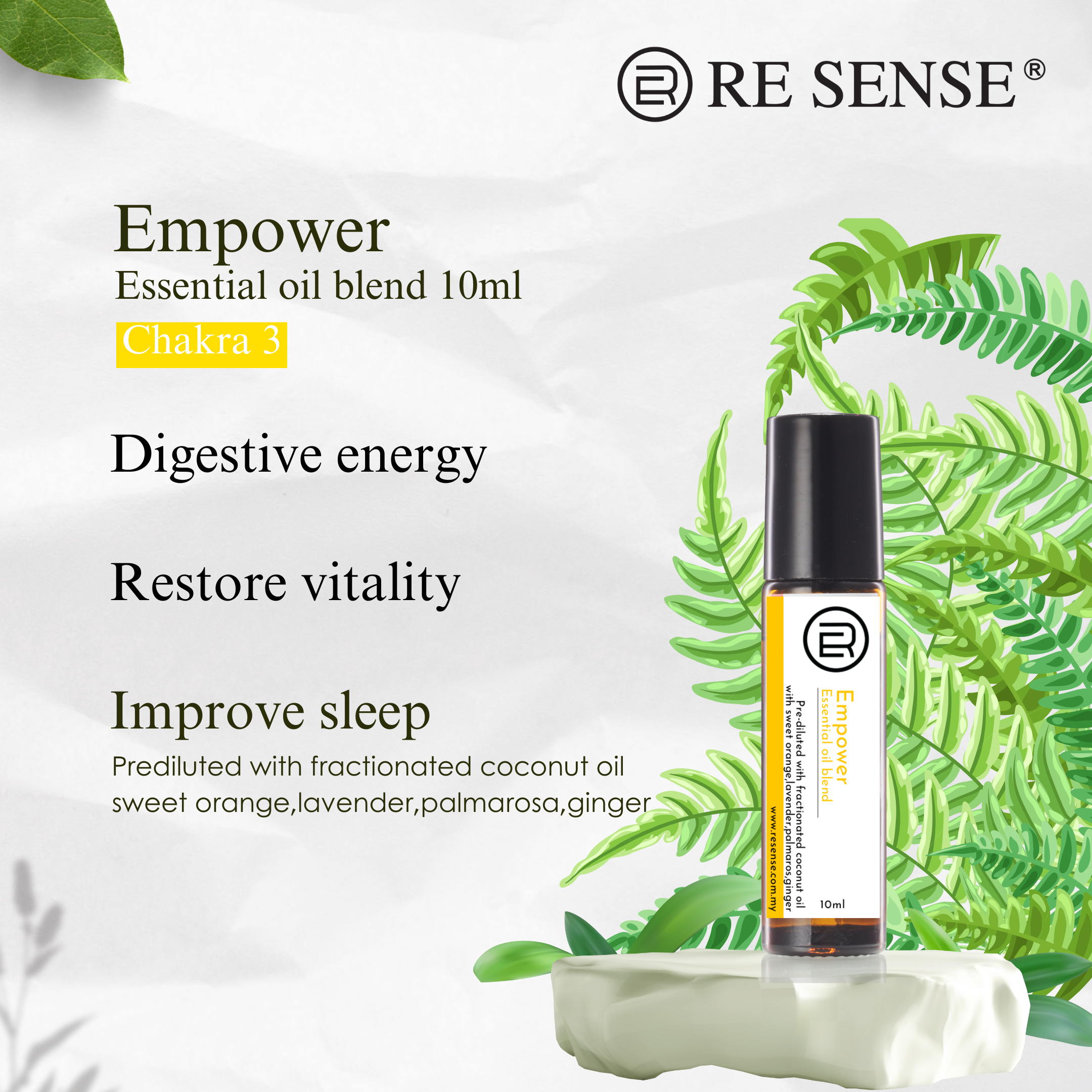 Empower Roll-On 10ml - Chakra 3 (Essential Oil Blend)